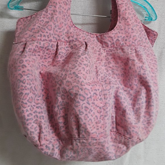 Pink animal print canvas purse handbag hobo bag - Picture 2 of 4